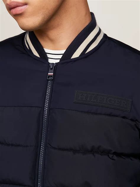 Th Warm New York Puffer Bomber Jacket Blue Tommy Hilfiger