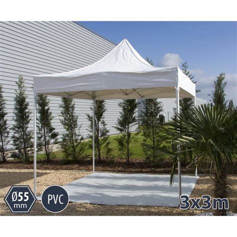 TENTE BARNUM PLIANT ALU 3X3 BLANC PRO 55 PVC 550G Cdiscount Jardin