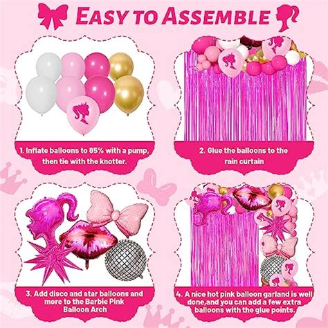 Hot Pink Party Decorations Pink Balloon Garland Arch Kit Pink Princess