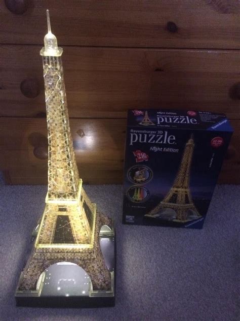 Ravensburger D Puzzle Eiffel Tower Night Edition Good Condition