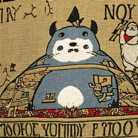 Section Of The Bayeux Tapestry Showing Totoro