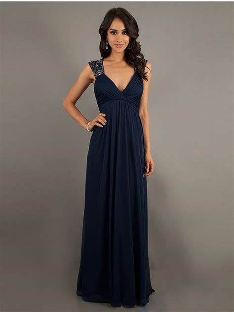 Robe Longue Bleu Marine Pas Cher Marina Mode