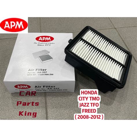 100 ORIGINAL APM HONDA CITY TMO JAZZ TFO FREED AIR FILTER AA 337