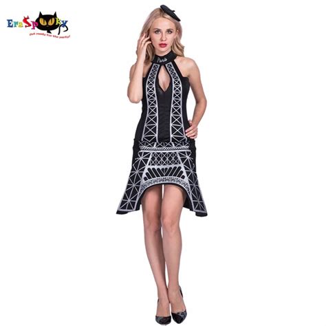 2017 Lady Eiffel Paris Dress Sleeveless Halter Party Dress A Line Sexy