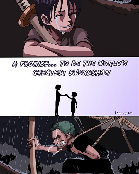 A promise to be the best swordsman. Zoro and Kuina . Tell me how it is ...