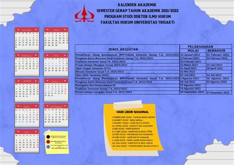 Kalender Akademik T A Doktor Ilmu Hukum