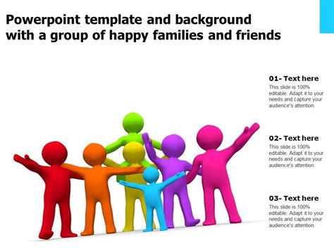 Powerpoint Template And Background With A Group Of Happy Families And