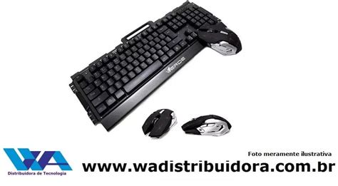 Somos Importador E Distribuidor De Kit Teclado E Mouse Gamer Sem Fio Jp