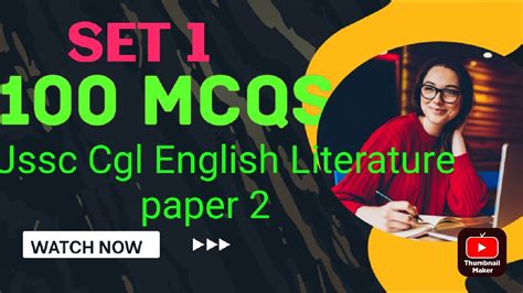 Jssc Cgl Paper 2 English Language Mcqs Set 1 100 Questions YouTube