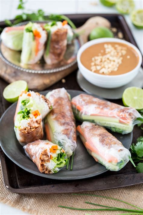 Jackfruit Vietnamese Summer Rolls with Hoisin Peanut Sauce