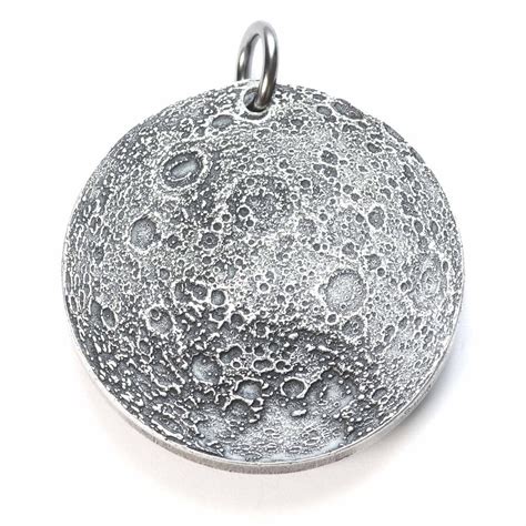 Silver Supermoon Necklace Or Charm Large 1 5 Etsy