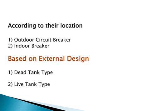 Circuit Breaker : Types | PPT