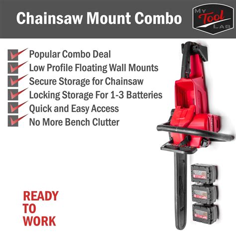 Milwaukee M18 Rear Handle Chainsaw Compatible Wall Mount Combo Low ...