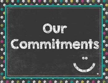 Chalkboard Bright Dot. Commitments. Conscious Discipline. by VeroBeaman