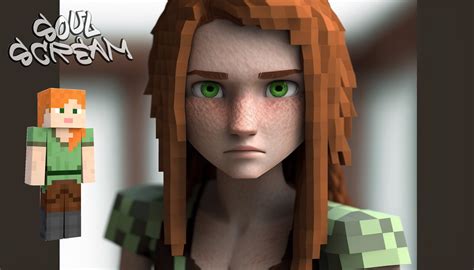 Artstation Minecraft Alex Hd