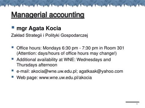 Ppt Managerial Accounting Powerpoint Presentation Free Download Id 1754819