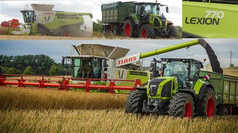 Getreideernte Claas Lexion Tt Claas Axion Raps