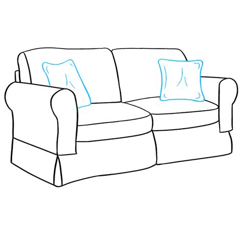 How to Draw a Couch - Really Easy Drawing Tutorial