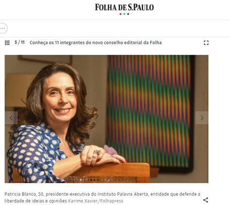 Patricia Blanco Torna Se Membro Do Conselho Editorial Da Folha De S