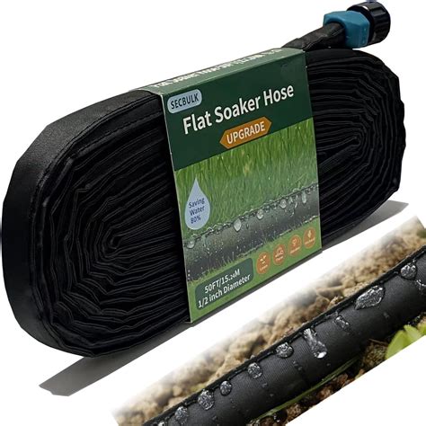 Amazon Secbulk Flat Soaker Hose For Garden Beds Ft