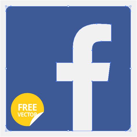 Flat Facebook Logo Icon (Vector)