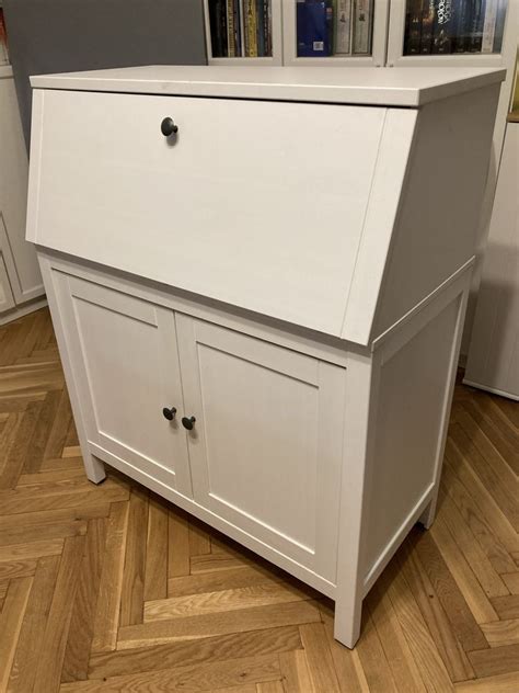 Ikea HEMNES sekretarzyk drewniany biały Poznań Chartowo OLX pl