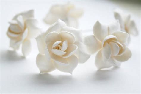 Gardenia Hair Pins Set Wedding Hair Pin Bridal Hair Accessory Bridal