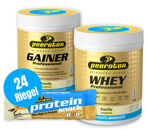 Peeroton Muskelpaket Mit Gainer Professional Shake WHEY Professional