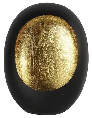 Wand Theelicht Eggy M Mat Zwart Goud De Woon Winkel