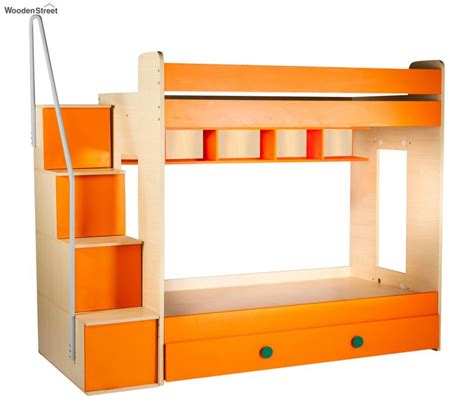 Buy Flexi Bunk With Trundle Bed Orange At 20 Off Online Wooden Street