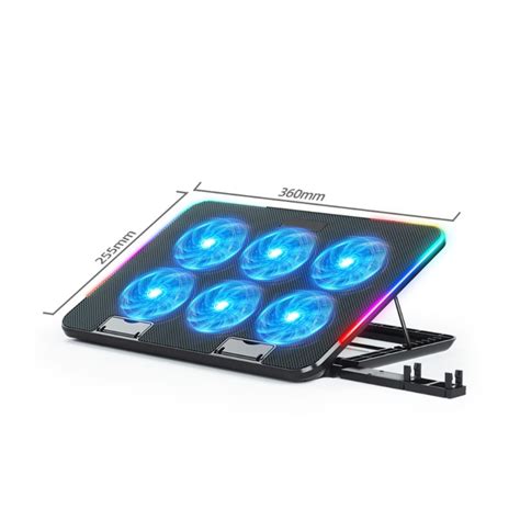 Ice Coorel Cooling Pad Laptop Stand Rgb Adjustable Fan Dual Usb A