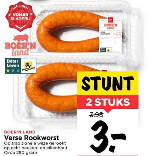 Verse Rookworst Aanbieding Bij Vomar 1Folders Nl