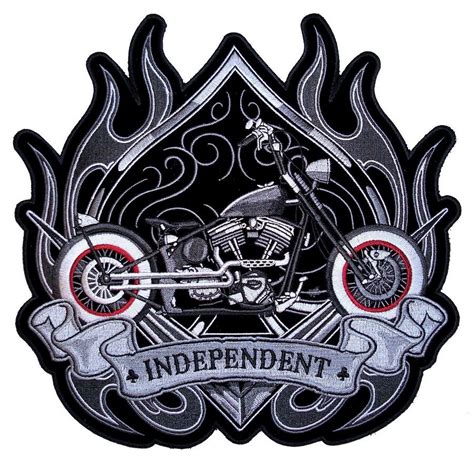 Independent Motorcycle Spade Embroidered Biker Patch Motorcycle