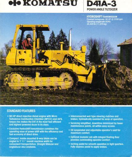 Komatsu D E Crawler Dozer Brochure And Specifications Tzsupplies