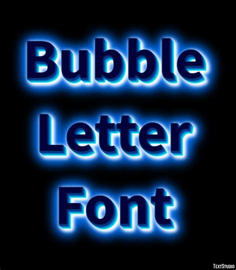 Bubble Letter Font Text Effect and Logo Design Font