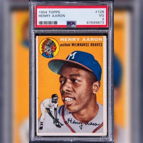 Topps Hank Aaron Rookie Card Rare And Legendary Psa Vg