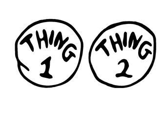 Thing 1 and Thing 2 SVG or Silhouette Instant Download