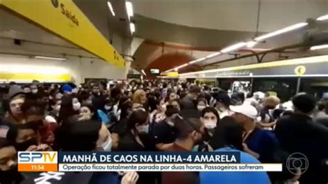 Vídeo Falha de energia paralisa operação na Linha 4 Amarela do Metrô