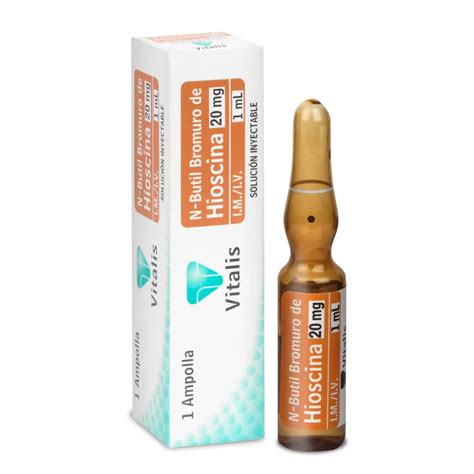 N Butil Bromuro De Hioscina 20Mg Ml Solucion InyecTabletasle Cajas X 1