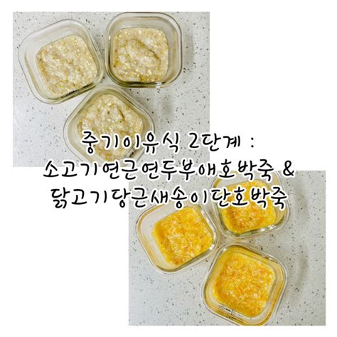 육아정보 중기이유식 2단계 소고기연근연두부애호박죽 And 닭고기당근새송이단호박죽 네이버 블로그