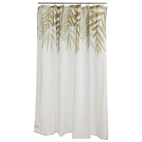 Wilko Shower Curtain Green Leaves Cm Wilko