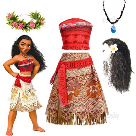 moana character costume  kids girl          year  moana