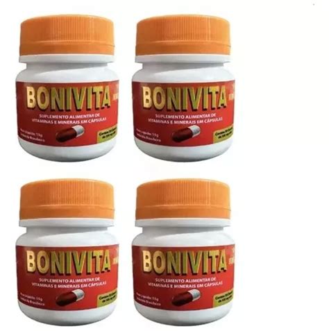 Kit 4 Bonivita Suplemento Alimentar Natural 120 Cápsulas