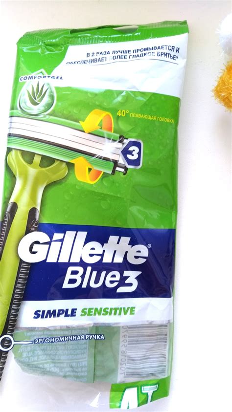 Бритвенный станок Gillette Blue3 Simple Sensitive одноразовый | отзывы