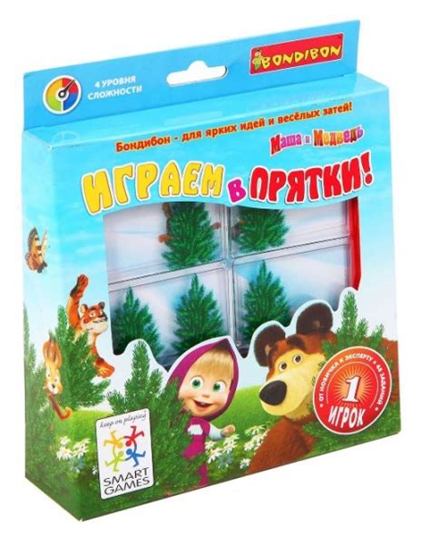 Bondibon Логическая игра Маша и медведь. Играем в прятки. | отзывы