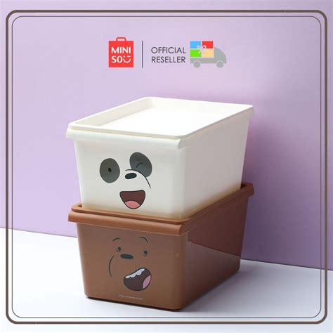 Jual MINISO X WBB We Bare Bears Storage Kotak Penyimpanan Shopee