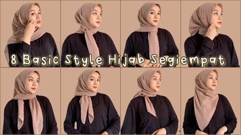 8 Tutorial Hijab Segi Empat Simpel Cantik Untuk Sehari Hari Wajib