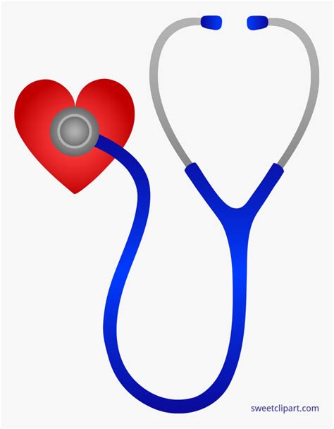 Doctors Stethoscope With Heart Medical Nurse Clip Art Hd Png