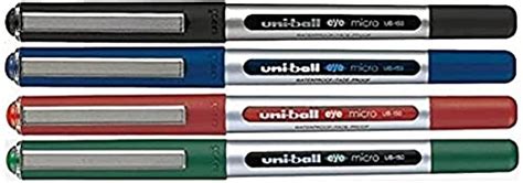 Uni Ball UB 150 Eye Micro Liquid Ink Rollerball Pen 4 Pack 0 5 Mm Tip