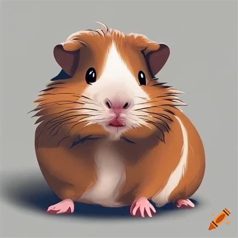 Cartoon Illustration Of Guinea Pigs On Craiyon